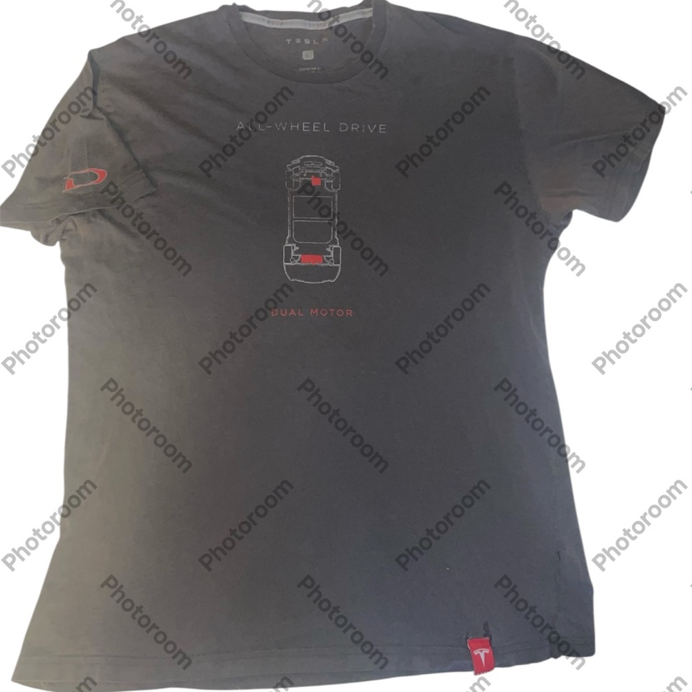 Tesla Black and Red Short Sleeve Tee